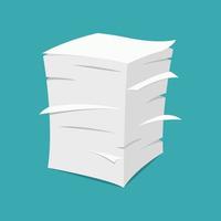 Pile of paper vector design illustration isolated