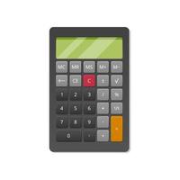 calculadora vector aislado en fondo blanco