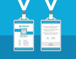 Corporate id card template design vector