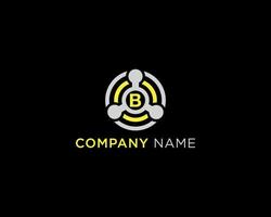 B Tech Logo Design Template vector