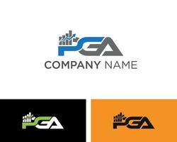 PGA Financial Logo Design Template vector