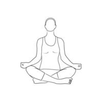 Women in Yoga Line Art vector