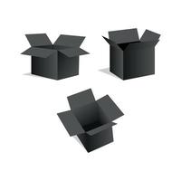 diseño de caja en negro vector