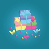 Colorful Gift Box Vector