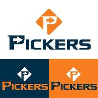 Pickers Text Logo Design vector
