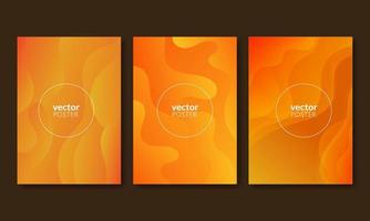 Set Design Cover Template With Colorful Liquid Effect vector