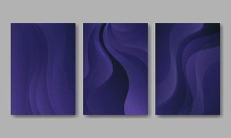 Set Design Cover Template With Colorful Liquid Effect vector