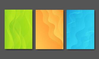 Set Design Cover Template With Colorful Liquid Effect vector