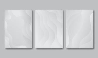 Set Design Cover Template With White Liquid Effect vector