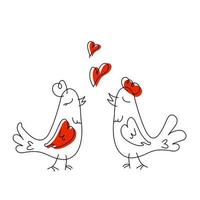 Two lovebirds for Valentine's Day vector