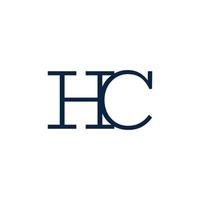 HC letter logo design vector on white background.