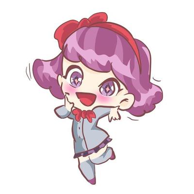 Cute kawaii happy girl wearing school uniform. Expressions, emotions,  emoji. Pink, purple, violet, peri. Manga anime chibi art. Excited. Fun.  5131095 Vector Art at Vecteezy