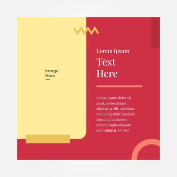 plantilla cuadrada de banner rojo moderno. adecuado para publicaciones en redes sociales y anuncios web o de Internet vector