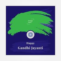 Banner square happy gandhi jayanti design template vector