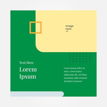 plantilla cuadrada de banner elegante verde. adecuado para publicaciones en redes sociales y anuncios web o de Internet vector
