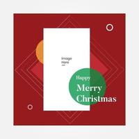 Post merry christmas design template, suitable for content media social vector