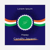 Post banner square happy Gandhi Jayanti design template vector