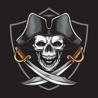 Premium Vector  Vector of pirates skull logo illustration