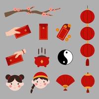 chinese new year element illustration vector