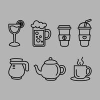 ilustración de icono de café y bebida vector