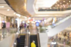 Blurred of shopping mall background, business background concept photo