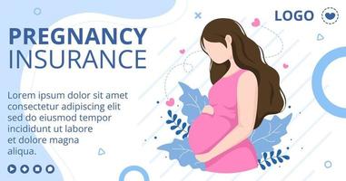 mujer embarazada o madre post cuidado de la salud plantilla diseño plano ilustración editable de fondo cuadrado para redes sociales o tarjeta de saludos vector