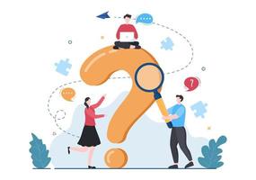 Problem and Solution in Business Solving to Look Ideas with the Concept of Teamwork Can use for Web Banner or Background Flat Illustration vector