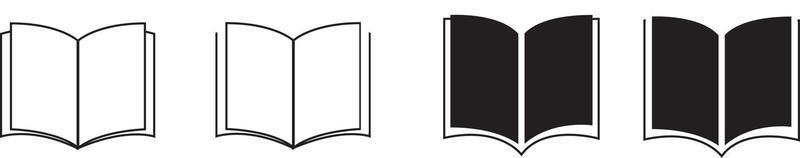 Book icon set. Simple book symbol. vector