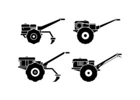 Walk tractor icon design template vector isolated illustration