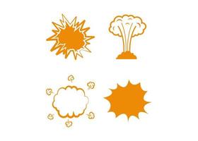 Explosion icon design template vector isolated