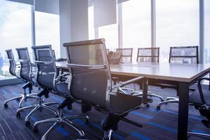 Blue background of Business conference room or meeting room photo