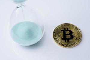 Bitcoin gold and the hourglass. photo