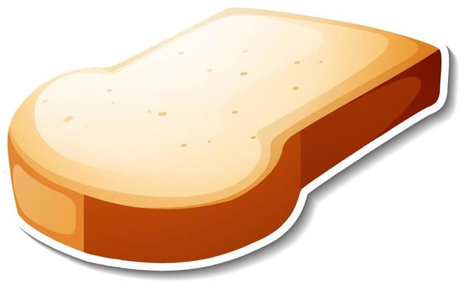 Isolated bread loaf in cartoon style