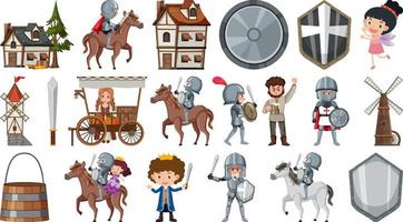 Set of fantasy cartoon characters vector