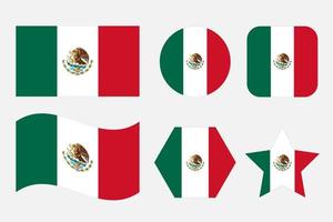 Mexico flag simple illustration for independence day or election vector