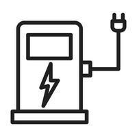 Ecology electric station icon set vector