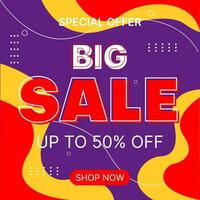 colorful sale banner design template.business promotion background.vector illustration vector