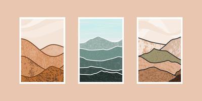 abstract mountain painting, Abstract background, Premium Vector