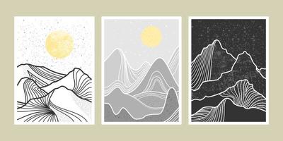 abstract mountain painting, Abstract background, Premium Vector