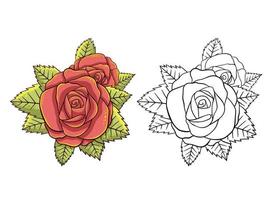 Rose vector design illustration isolated on white background