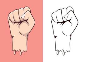 Fist vector design illustration isolated on white background