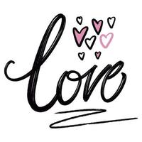 hand drawn lettering design for Valentines Day vector
