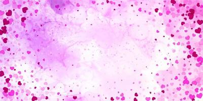 watercolour hearts banner for Valentines Day vector