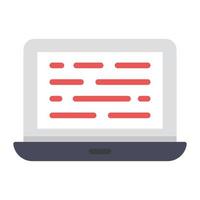 A page with on web page showing content writing vector