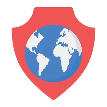 Internet security icon, flat editable vector