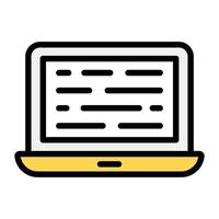 A page with on web page showing content writing vector