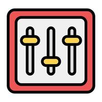 Volume equalizer vector, sound controller in flat style vector