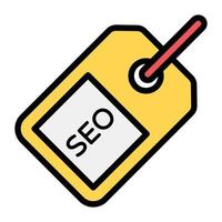 Trendy flat vector design of seo tag icon