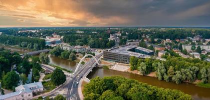 Cityscape of Tartu town in Estonia. photo