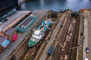Edmund Gardner ship in dry dock in Liverpool, England photo